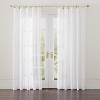 Linen Sheer White Curtains Crate And, Open Weave Curtains
