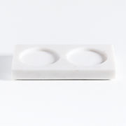 White Marble 2-Slot Caddy