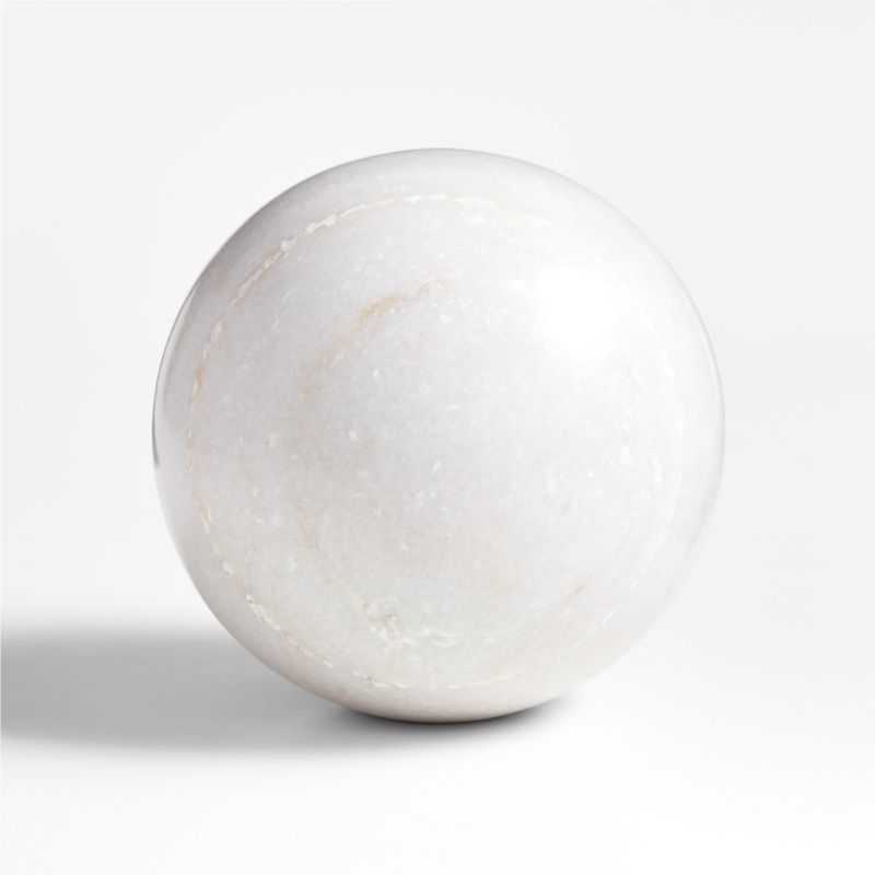White Marble Decorative Sphere Sculpture