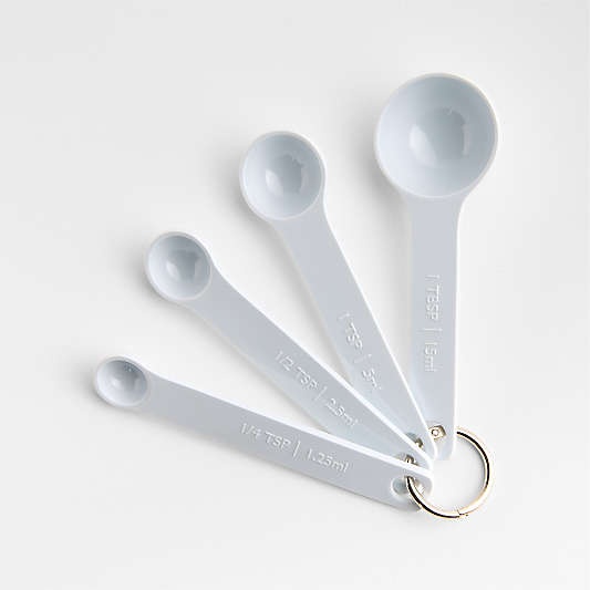 White Melamine Measuring Spoons, Set of 4