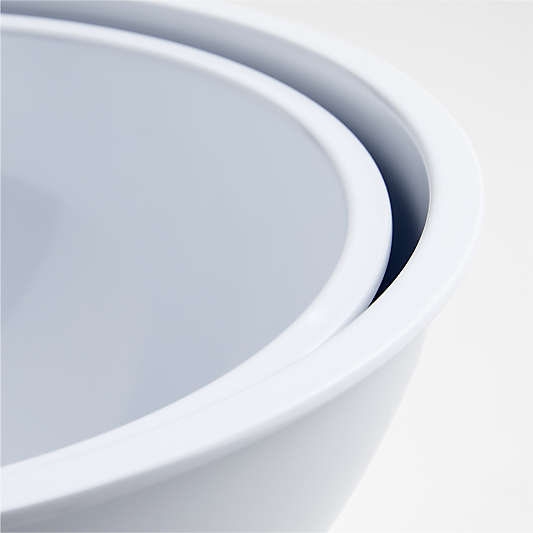 White Melamine Bowls, Set of 2