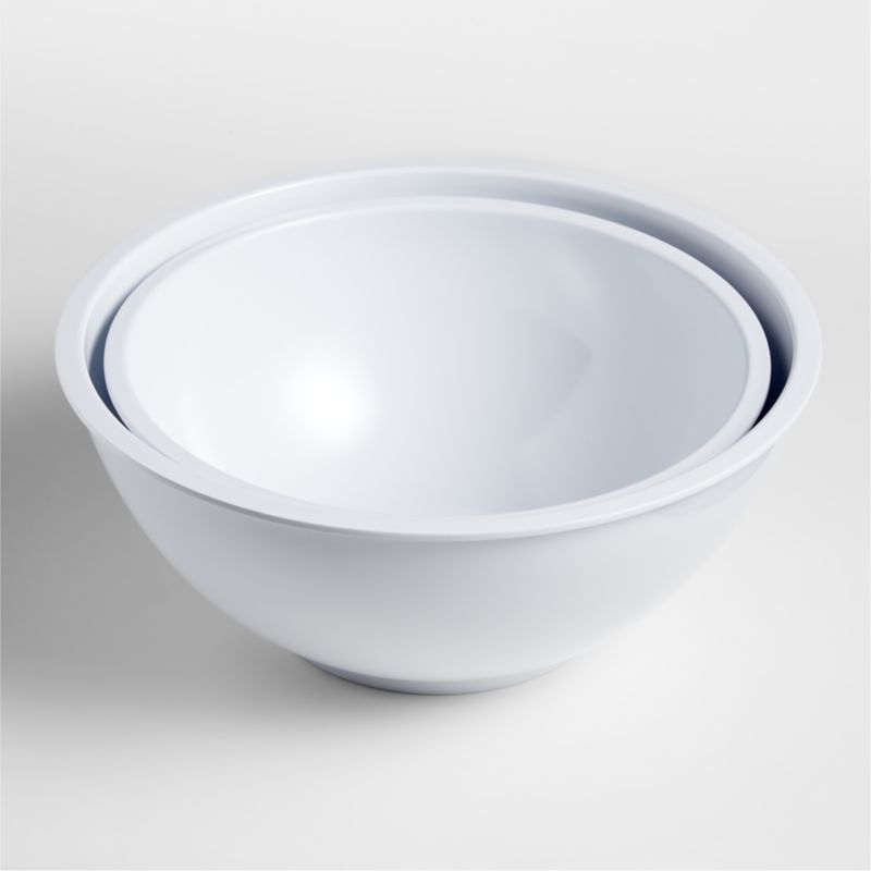 White Melamine Bowls, Set of 2 - image 2 of 3