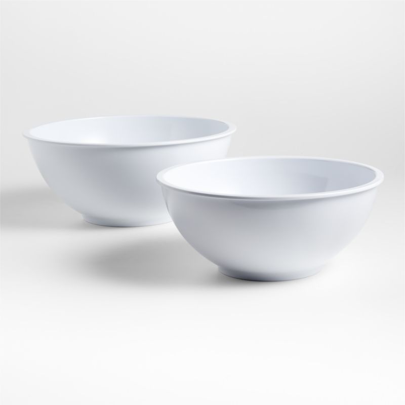 White Melamine Bowls, Set of 2 - image 0 of 3