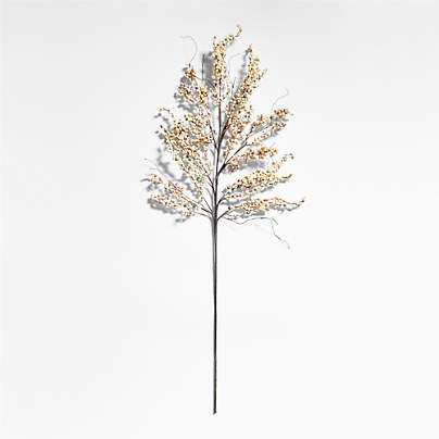 Faux White Mini Berry Stem 48"