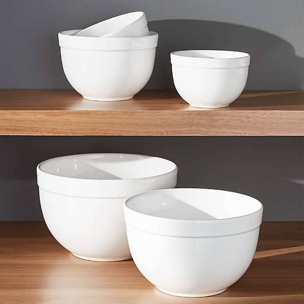 All White by Crate /& Barrel CEREAL POLAND ALL PURPOSE BOWL 5 5//8/" Diner