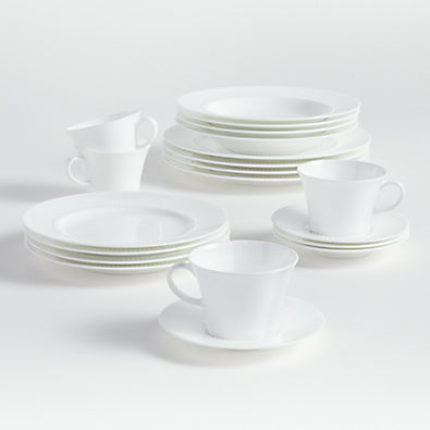 View White Pearl 20-Piece Dinnerware Set details