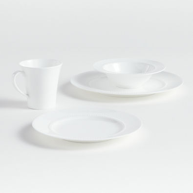View White Pearl 4-Piece Place Setting details