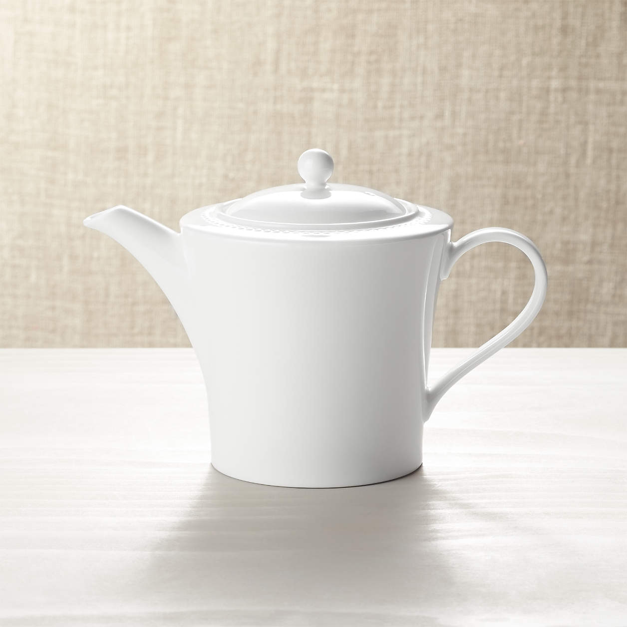 White Pearl Teapot + Reviews Crate & Barrel