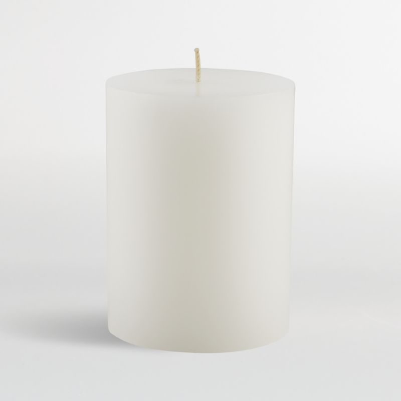 Viewing product image White Pillar Candle 3"x4" - image 1 of 4