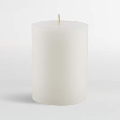 White Pillar Candle 3"x4"