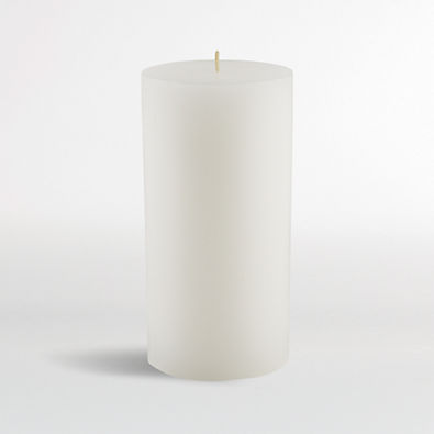 View White Pillar Candle 3"x6" details