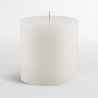 4x4 White Pillar Candle + Reviews