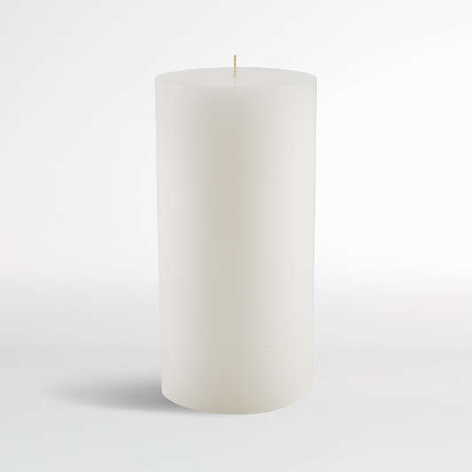 4"x8" White Pillar Candle