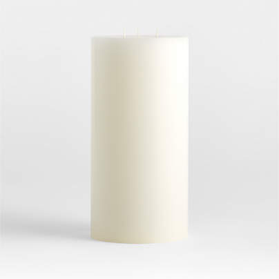 6"x12" White Pillar Candle