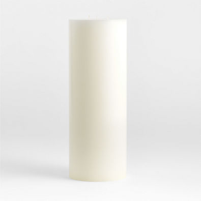 View White Pillar Candle 6"x16" details
