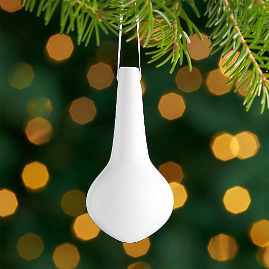 White Porcelain Drop Ornament