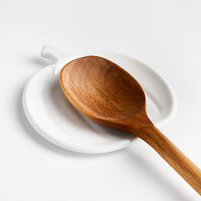 View White Pumpkin Stoneware Spoon Rest details