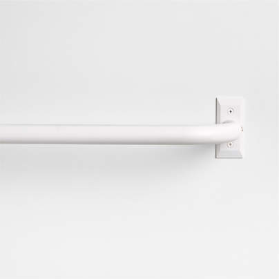 Matte White 1" Room Darkening Curtain Rod 52"-88"