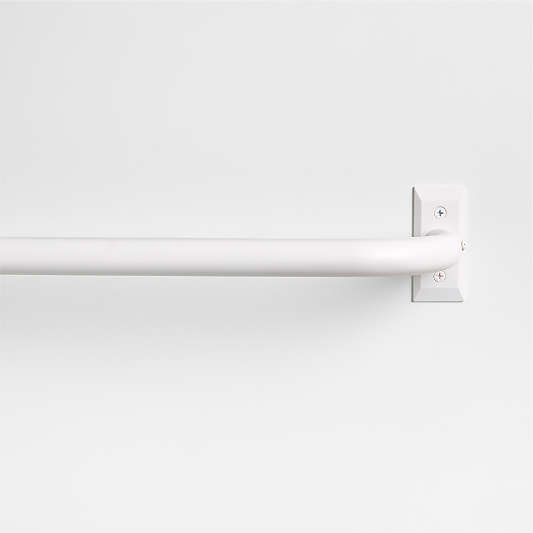 Matte White 1" Room Darkening Curtain Rod