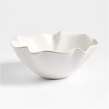 White Ruffle 11" Small Bowl + Reviews | Crate & Barrel