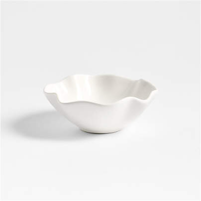 White Ruffle 5.5" Dip Bowl
