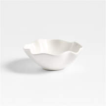 White Ruffle 5.5" Snack Bowl + Reviews | Crate & Barrel