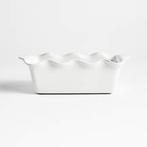 White Ruffle Loaf Pan + Reviews | Crate & Barrel