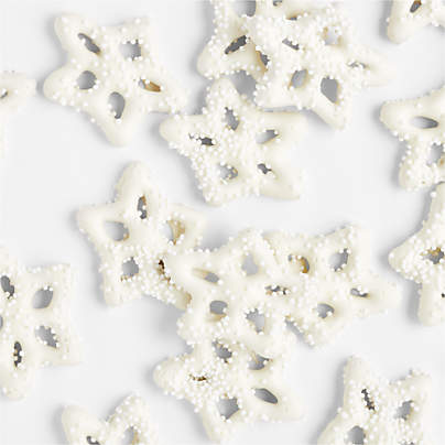 White Snowflake Pretzels in Gift Tin