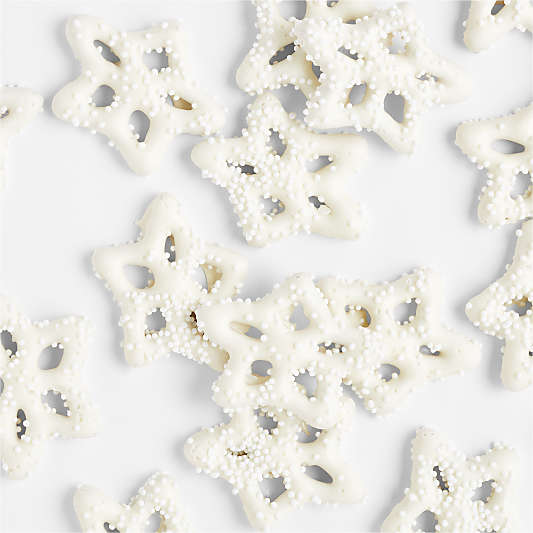 White Snowflake Pretzels in Gift Tin