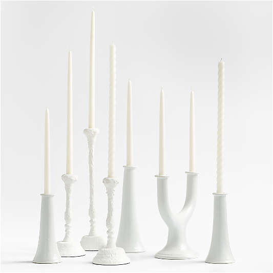 White Taper Candle Bundle, Set of 8
