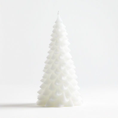 View White 13" Christmas Tree Candle details