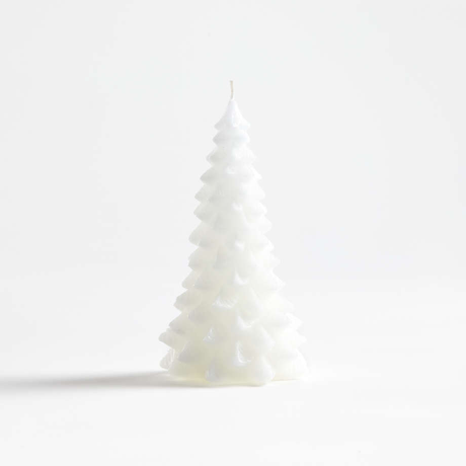 White 6" Christmas Tree Candle