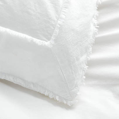 Favorite Washed Organic Cotton White Bed Pillow Shams