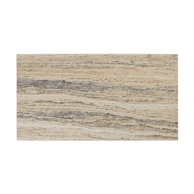 Whitmore White Travertine 65" Rectangular Coffee Table - image 6 of 9