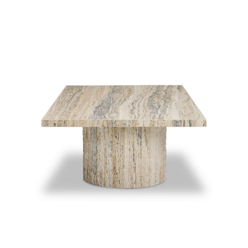 Whitmore White Travertine 65" Rectangular Coffee Table - image 5 of 9
