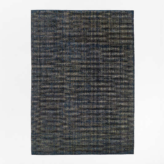 Whistler Viscose and Jute Blend Handwoven Blue Area Rug