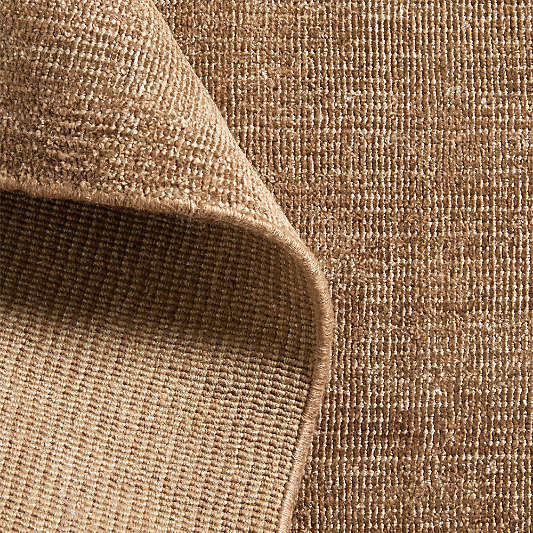 Whistler Viscose and Jute Blend Distressed Brown Area Rug