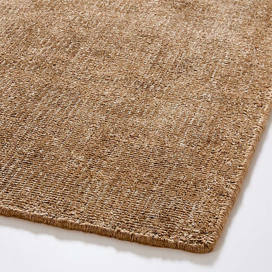 Whistler Viscose and Jute Blend Distressed Brown Area Rug