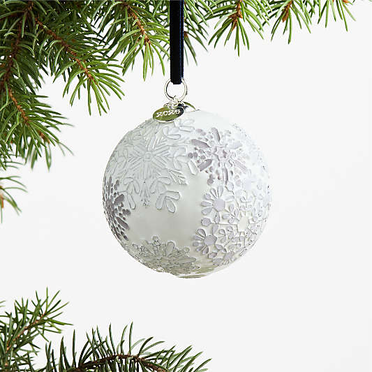 White Snowflake Cloisonne 2026 Christmas Tree Ornament