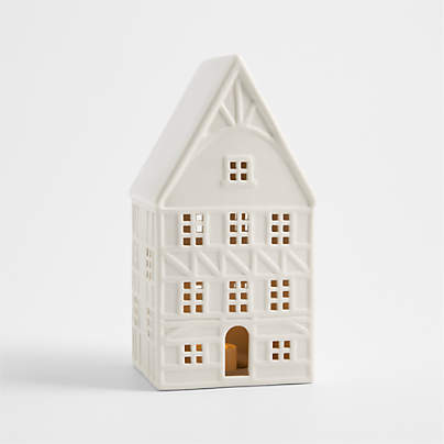 White Ceramic Holiday Townhouse