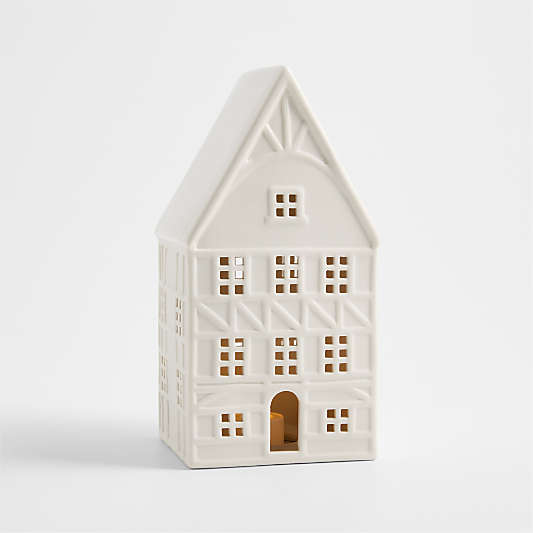 White Ceramic Holiday Townhouse