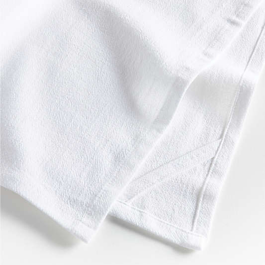 White Organic Cotton Flour Sack Kitchen Towels, Set of 2