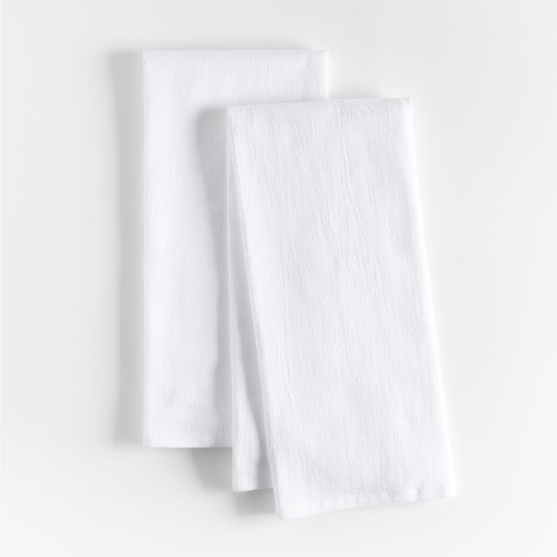 White Organic Cotton Flour Sack Dish Towels, Set of 2 + Reviews