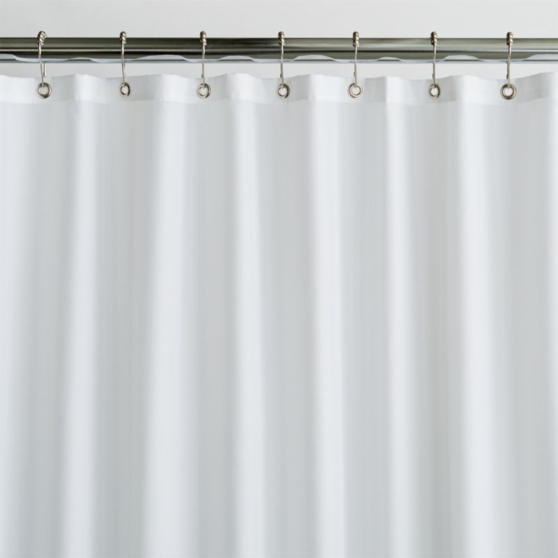 White Shower Curtain Liner with Magnets - image 1 of 2