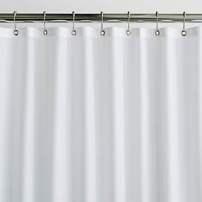 White Shower Curtain Liner With Magnets, Crate And Barrel Canada Shower Curtains