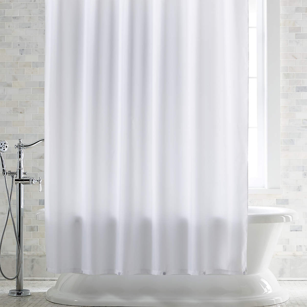 White Shower Curtain Liner with + Reviews Crate & Barrel