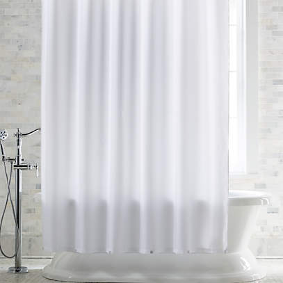 White Shower Curtain Liner With Magnets, Shower Curtain Liner Inside Or Outside Window
