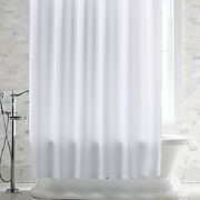 White Shower Curtain Liner with Magnets