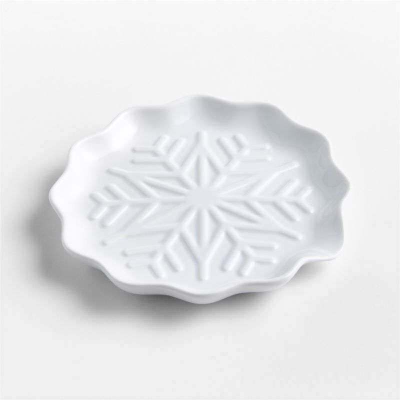 White Snowflake Spoon Rest - image 1 of 2