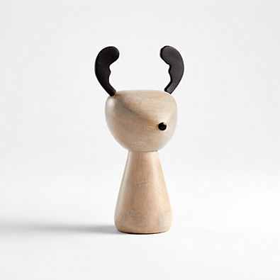 View Holiday Wooden Reindeer Decoration 8" details